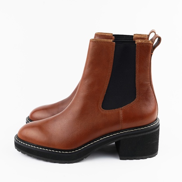 New MADEWELL Size 9.5 The Carina Platform Chelsea Boot in Dried Maple - Picture 5 of 7